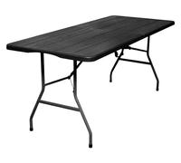 WELL HOME MOBILIARIO & DECORACIÓN Tavolo Multifunzionale 180 x 74 x 74 cm, Finitura Nera, Busta Pieghevole e con Manico per Spostamento, Nero