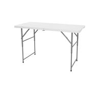 WELL HOME MOBILIARIO & DECORACIÓN Tavolo Multifunzionale in Altezza Regolabile 122 x 60 x 50-74 cm, Busta Pieghevole e con Manico per Spostamento, Bianco