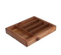 WELL HOME MOBILIARIO & DECORACIÓN Vassoio per posate in legno di acacia allungabile Organizzatore elegante e funzionale