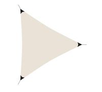 Well Home Ombrellone Triangolo di Ombra in Poliestere 36x36x36cm, Crema UPF 50+ con ganci in metallo e borsa per il trasporto