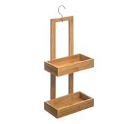 WELL HOME - Organizer con 2 vassoi da doccia in bambù