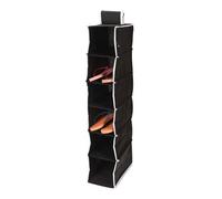 Well Home - Organizer da appendere con 6 scomparti, 15 x 30 x H84 cm, nero con bordi bianchi