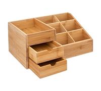 WELL HOME - Organizer in bambù con 2 cassetti