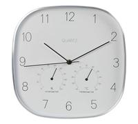 Well Home Orologio da parete cornice argento Ø28,5x4cm