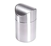 Well Home - Pattumiera da 1,5 litri in acciaio inox con coperchio 12 x 17 cm.
