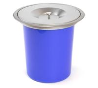WELL HOME - Pattumiera integrabile in controsoffitti, con coperchio in acciaio inox 5L blu