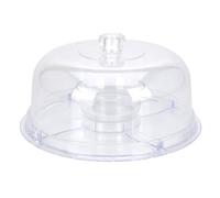 Well Home Piatto per torta con Cupola Multifunzionale a 6 Usi Materiale PS Trasparente Ø30,5 cm