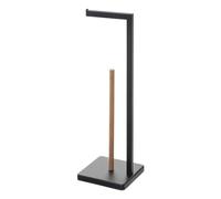 WELL HOME - Portarotolo riserva 'Natureo' in nero Ø20 x 64,5 cm