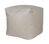 Well Home Pouf Quadrato Ø40 x 40 cm Colore Ecru Beige - Seduta imbottita e confortevole