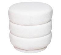 WELL HOME - Pouf "Sinan", bianco, peluche