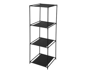 Well Home Scaffale con 3 scomparti in tessuto e tubi metallici H.98 cm