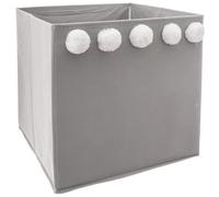 Well Home Scatola di immagazzinaggio per bambini con popoli colore Gri30 x 29 x 29 cm
