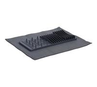 Well Home - Scolapiatti con tappetino in microfibra grigio