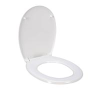 Well Home Sedile da bagno Duroplast 38 x 5,5 x 47 cm con coperchio e cerniere cromate in ABS con sistema SOFTCLOSE