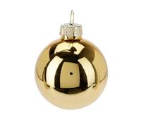 Well Home - Set di 12 palline di Natale color oro Ø5 cm - lucide e opache