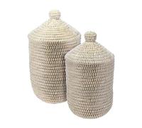 Well Home Set di 2 cesti portabiancheria con coperchio Ø27cmØ33,5cm