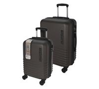WELL HOME - Set di 2 valigie trolley in ABS da 18'' e 22'' in grigio