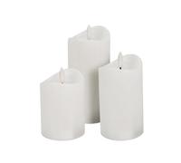 Well Home - Set di 3 candele LED con effetto gelatina e funzione timer con dimensioni assortite