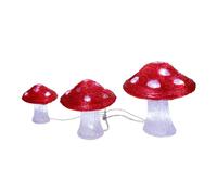 Well Home Set di 3 luci a forma di fungo con LED