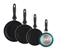 Well Home Set di 4 padelle Ø16Ø20Ø24Ø28 cm in alluminio pressato in nero