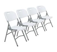 WELL HOME - Set di 4 Sedie 51 x 45 x 85,5 cm pieghevole per esterni