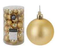 Well Home Set di 60 palline di Natale in colore oro in vari disegni e finiture