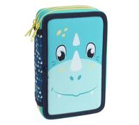 Well Home Set di cancelleria Dino Design Blu: 18 pennarelli, 18 matite colorate e accessori essenziali