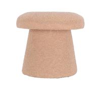 Well Home Sgabello fungo 'Teddy' beige Ø43x38cm