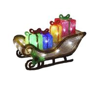 Well Home Slitta decorativa natalizia con 40 luci LED 40x19x26,5cm