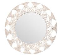 WELL HOME - Specchio di palma in cotone, colore: Beige