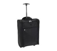 Well Home Trolley poliestere 30L nero con chiusura a zip, Nero, Trolley da 30 litri