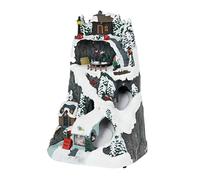 Well Home Villaggio natalizio per decorazione con luci LED e movimento 19,6 x 17,7 x 30,1 cm