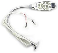 Well Made Tools - Faretto flessibile per macchina da cucire con base magnetica, 12 luci a LED, presa inglese a 3 poli inclusa