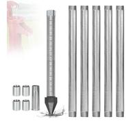 Well Point Kit per estrazione acqua manuale pompa manuale, 4 m | Presa d'acqua durevole con rete in acciaio inossidabile e punta di lancia in ghisa per un filtraggio efficiente in condizioni