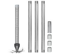 Well Point Kit per estrazione acqua manuale pompa manuale, 4 m | Presa d'acqua durevole con rete in acciaio inossidabile e punta di lancia in ghisa per un filtraggio efficiente in condizioni