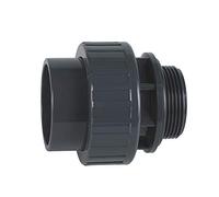 well2wellness® - Raccordo a vite in PVC 3/3 con O-ring, connettore adesivo x filettatura esterna, 50 x 2" (200148)