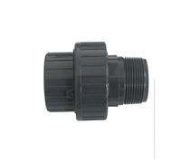 well2wellness® Raccordo a vite in PVC-U con attacco adesivo x filettatura esterna - 50 mm x 1"1/2 (200141)