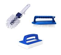 well2wellness® Set di spazzole per piscina con pad, spazzola manuale e spazzola angolare/spazzola angolare in plastica