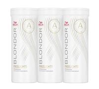 Wella Blondor Freelights White Lightening Powder 400gr X3