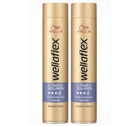 Wella-flex Spray per capelli volume 2 giorni, tenuta extra forte, dimensioni da viaggio (2 x 75 ml), confezione doppia + adesivo PurLife
