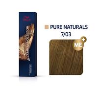 Wella Koleston Perfect ME+ Pure Naturals 7/03 Biondo Medio Oro Naturale, 60 ml