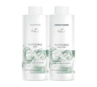 Wella Nutricurls Waves Shampoo 1000ml Balsamo 1000ml Capelli Ondulati