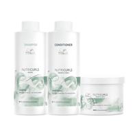 Wella Nutricurls Waves Shampoo 1000ml Balsamo 1000ml Maschera 500ml