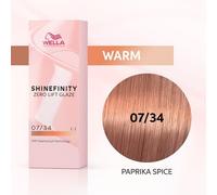 WELLA SHINEFINITY Paprika Spice 07/34 Biondo Medio Dorato Rame (60ml) Colore dem