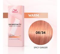 WELLA SHINEFINITY Spicy Ginger 08/34 BiondoChiaro Dorato Rame (60ml) Colore demi