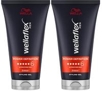 Wellaflex Gel per capelli Men Power Definition | Gel per capelli vegano | Dermatologicamente testato e privo di siliconi | 150 ml (Confezione da 2)