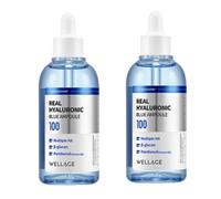 Wellage Real Hyaluronic Blue Ampoule 100 ml x2 | Siero idratante con pantenolo e