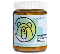 Wellbear Magnesio 100 mg + Potassio 150 mg + Vitamina B6 10 mg - 60 Capsule
