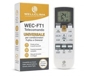 Wellclima Telecomando Universale per condizionatori Fujitsu - General, Pompa di Calore, Inverter, pronto all’uso in pochi secondi, Compatibile con tutti i modelli, non funziona su altre marche