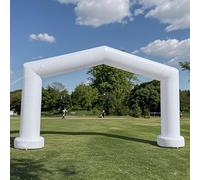 Wellcomer Arco gonfiabile a timpano da 6,1 m con ventilatore integrato, colore bianco, consigliato per gare, maratone, eventi organizzati, carnevale, festival, feste